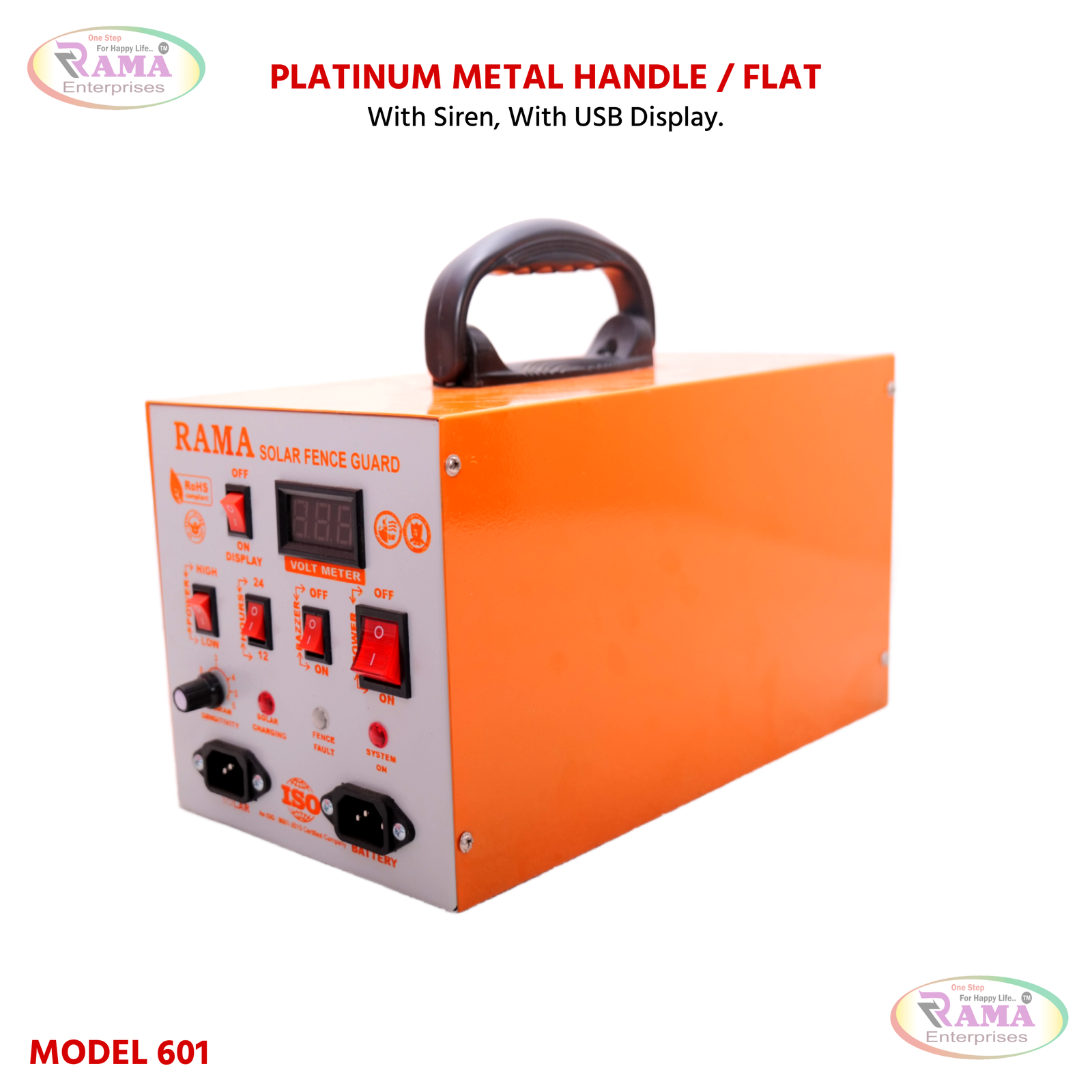 Platinum Metal Handle Flat Model 601