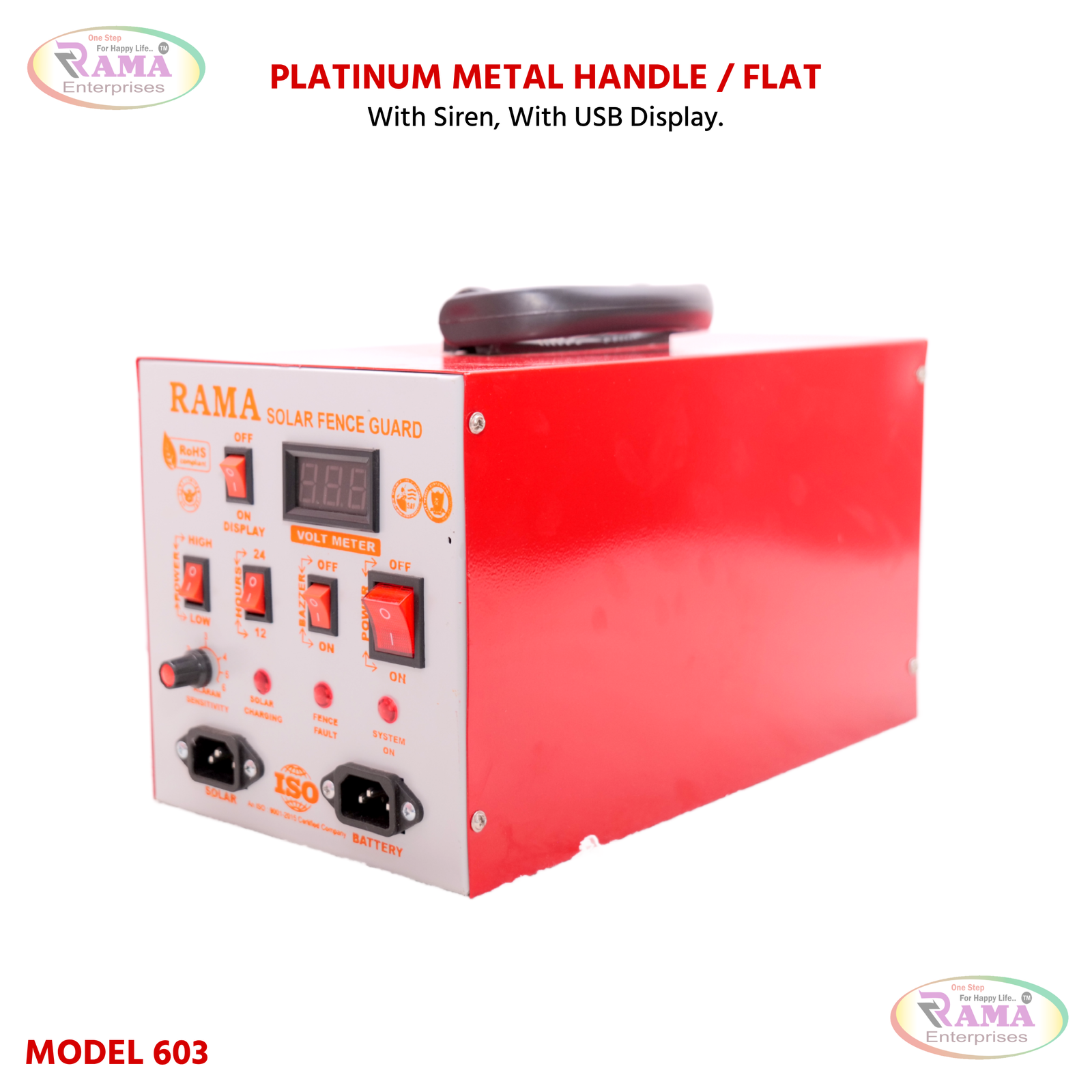 Platinum Metal Handle Flat Model 603