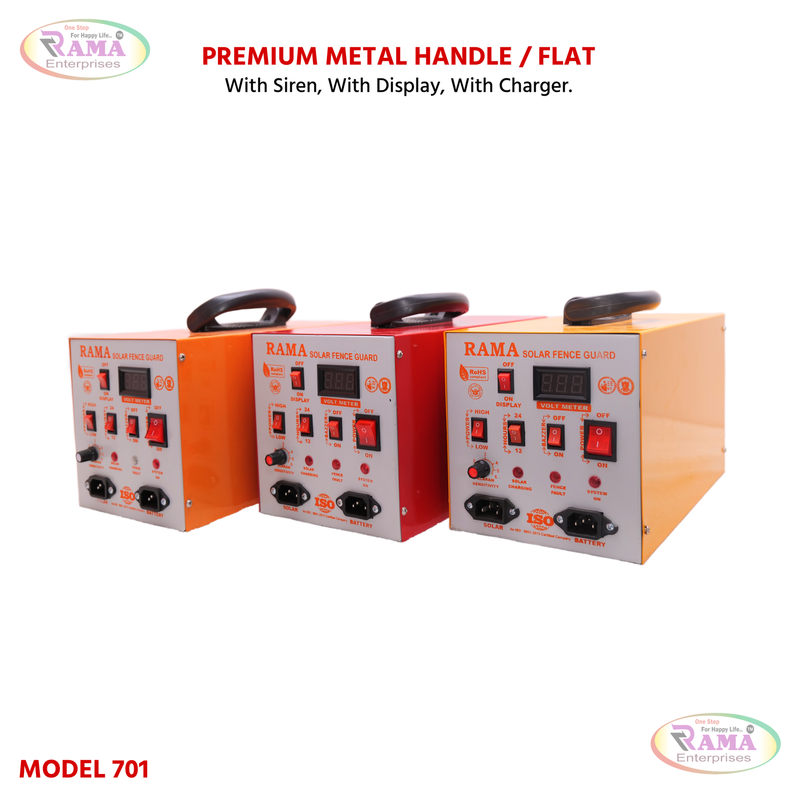 Premium Metal Handle Flat Model 701