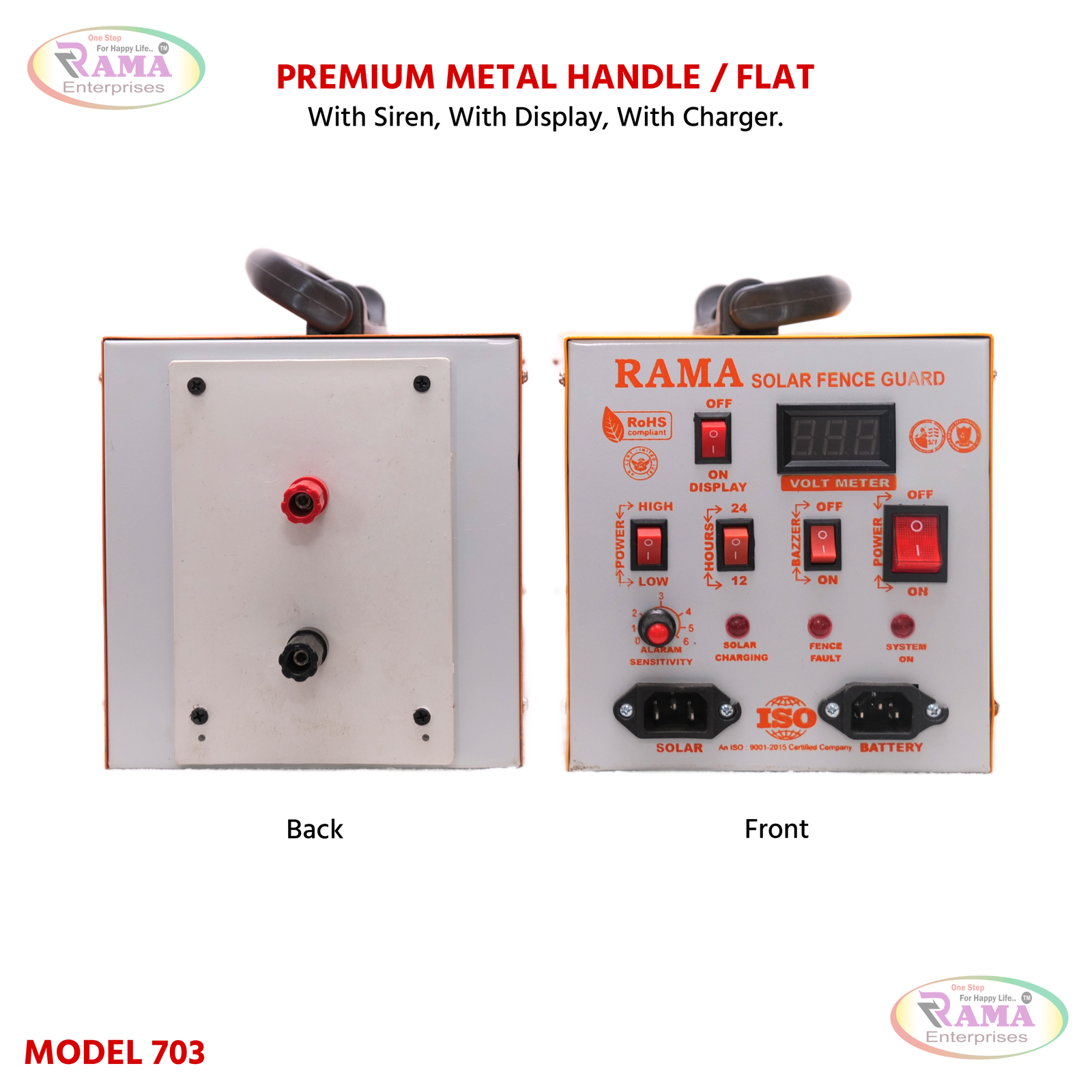 Premium Metal Handle Flat Model 703 - 2